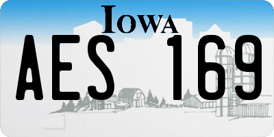 IA license plate AES169