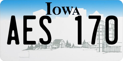 IA license plate AES170