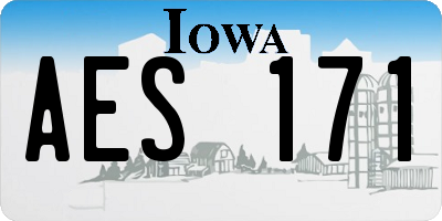 IA license plate AES171
