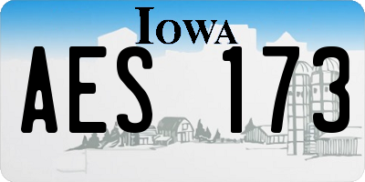 IA license plate AES173