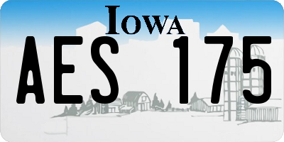 IA license plate AES175