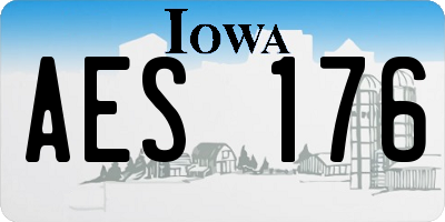 IA license plate AES176