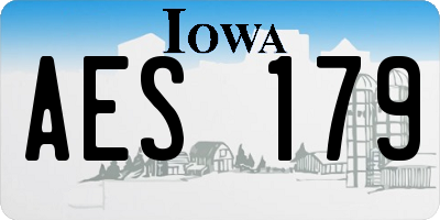 IA license plate AES179