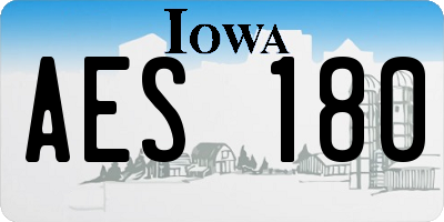 IA license plate AES180