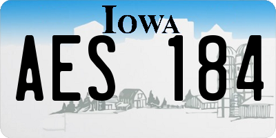 IA license plate AES184