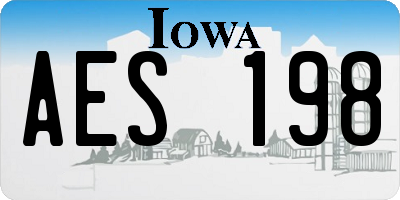 IA license plate AES198