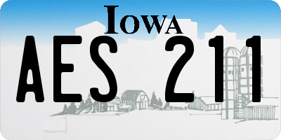 IA license plate AES211