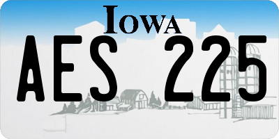 IA license plate AES225