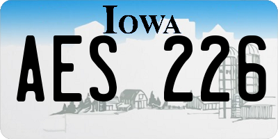 IA license plate AES226