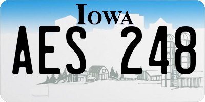 IA license plate AES248