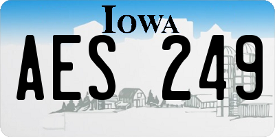 IA license plate AES249