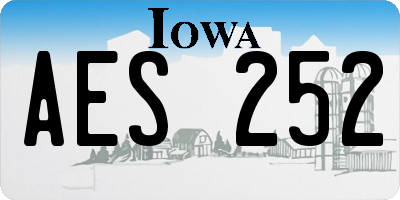 IA license plate AES252