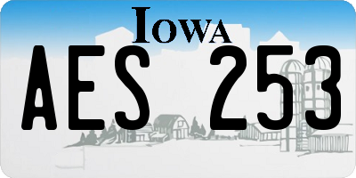 IA license plate AES253