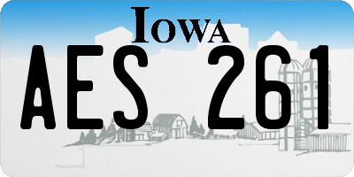 IA license plate AES261