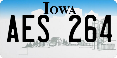IA license plate AES264