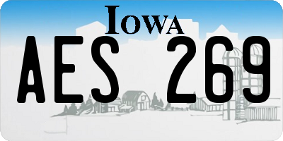 IA license plate AES269