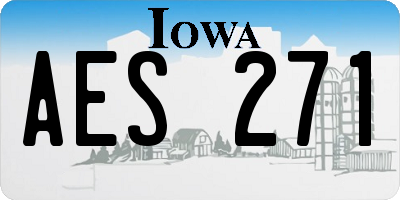 IA license plate AES271