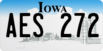 IA license plate AES272