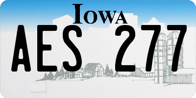 IA license plate AES277