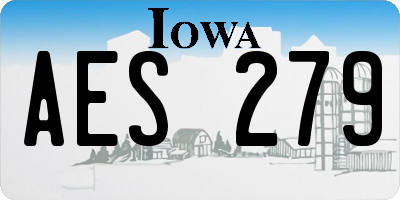 IA license plate AES279