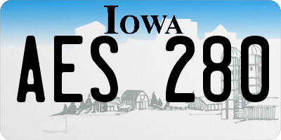 IA license plate AES280