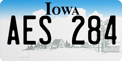 IA license plate AES284