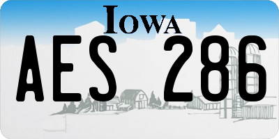 IA license plate AES286