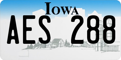 IA license plate AES288