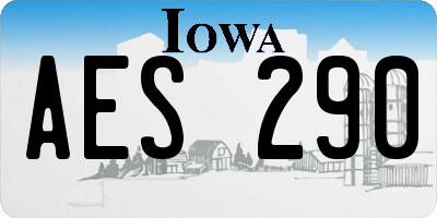 IA license plate AES290