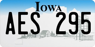 IA license plate AES295