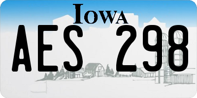 IA license plate AES298