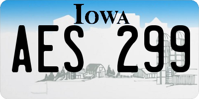 IA license plate AES299