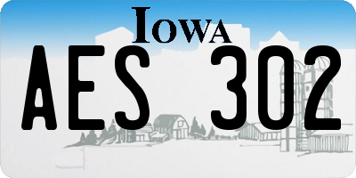 IA license plate AES302