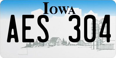 IA license plate AES304
