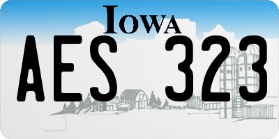 IA license plate AES323