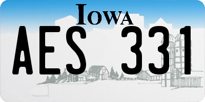 IA license plate AES331