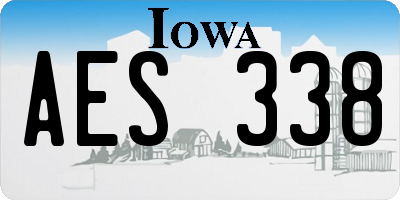 IA license plate AES338