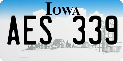 IA license plate AES339