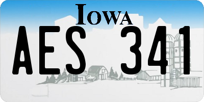IA license plate AES341