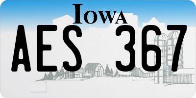 IA license plate AES367