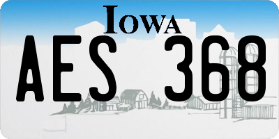 IA license plate AES368