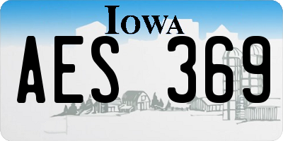 IA license plate AES369