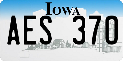 IA license plate AES370