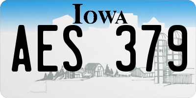 IA license plate AES379