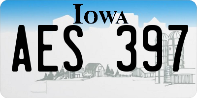 IA license plate AES397