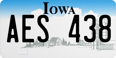 IA license plate AES438