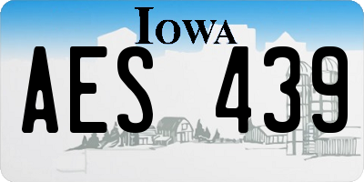 IA license plate AES439