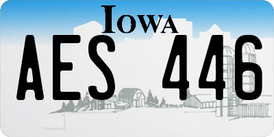 IA license plate AES446