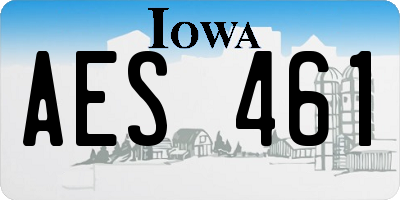 IA license plate AES461