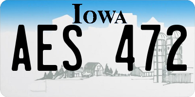 IA license plate AES472